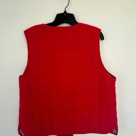Red reversible Quilted vest UK size 16 (US 12) - Picture 4 of 4